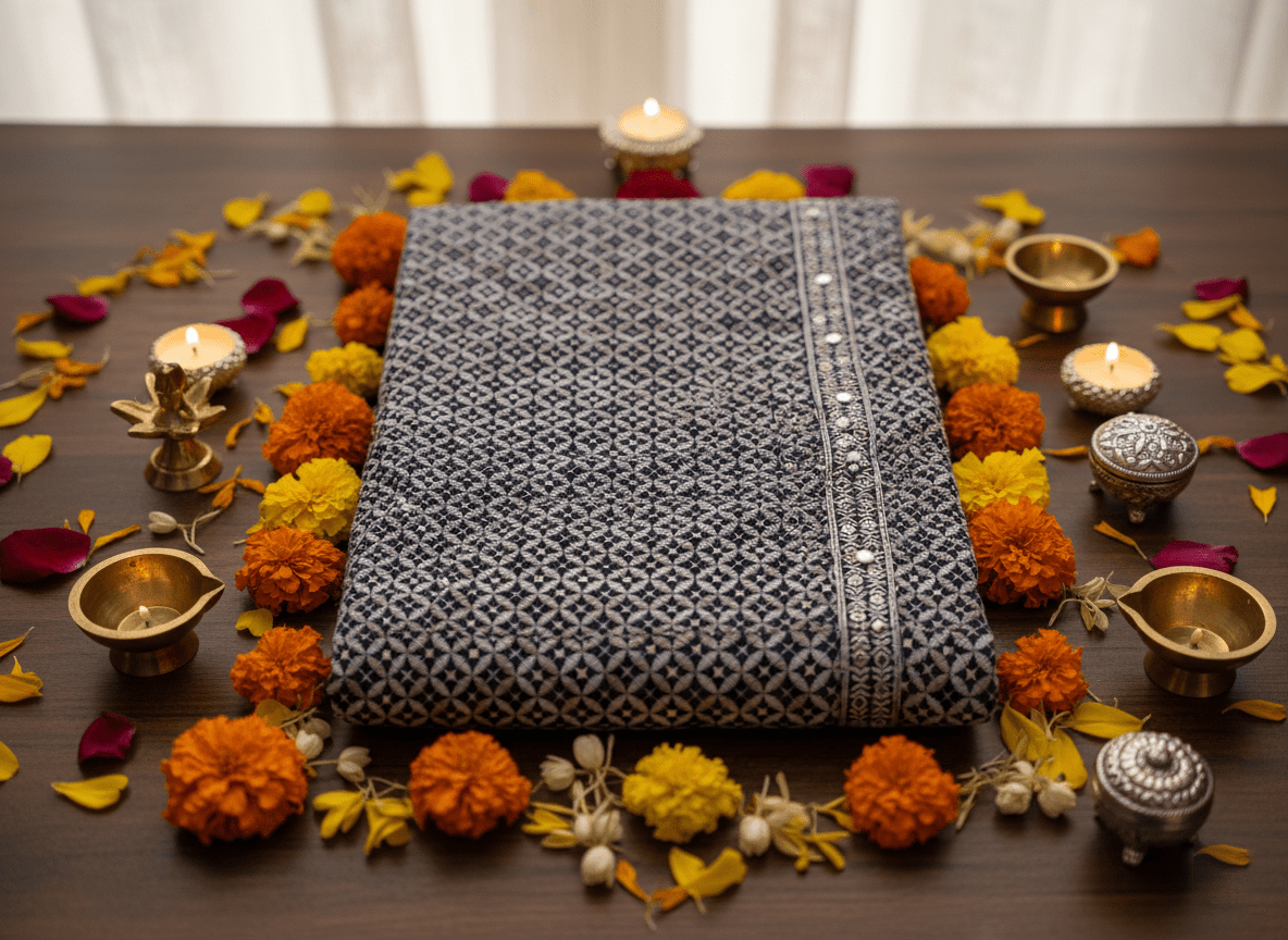 Premium Jacquard Kurta, Zebra sequence Kurta - Purple - Vedkart