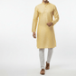 Men's Premium Jaquard Kurta with Jari Embroidery - Wedding & Festival Wear | Round Collar Full Sleeve Kurta Set - Lemon, lemon yellow kurta, golden yellow kurta - Vedkart