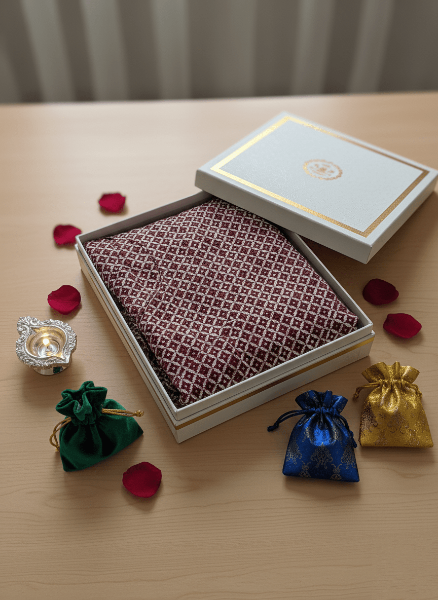 Premium Jacquard Kurta, Zebra sequence Kurta - Red - Vedkart